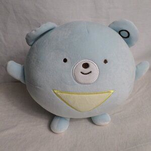 Baby Blue Daiso Bear Round Plush Pillow